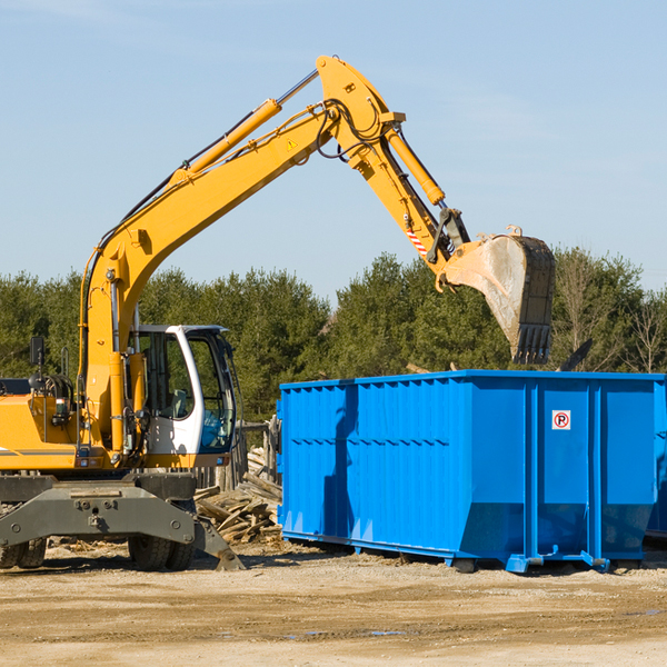 what size residential dumpster rentals are available in Fox Lake MT